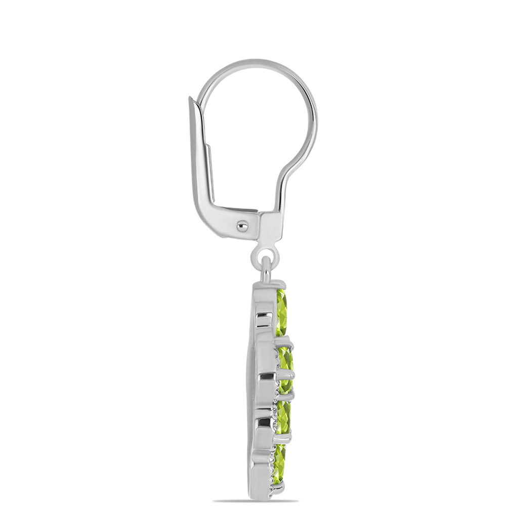 Pendientes de Plata con Peridoto de Changbai 4 