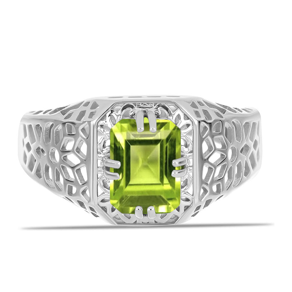 Anillo de Plata con Peridoto de Changbai 1 