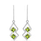 Pendientes de Plata con Peridoto de Changbai