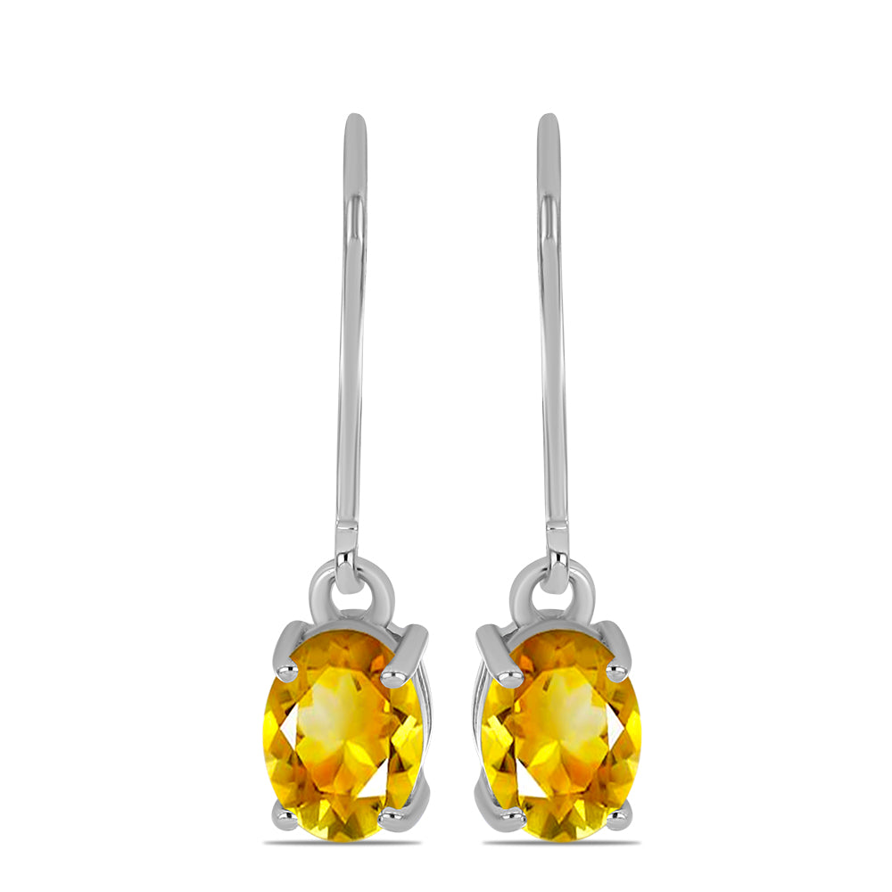 Pendientes de Plata con Citrino de los Montes Urales 1 