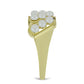 Anillo de Plata Bañada en Oro con Perla blanca de agua dulce