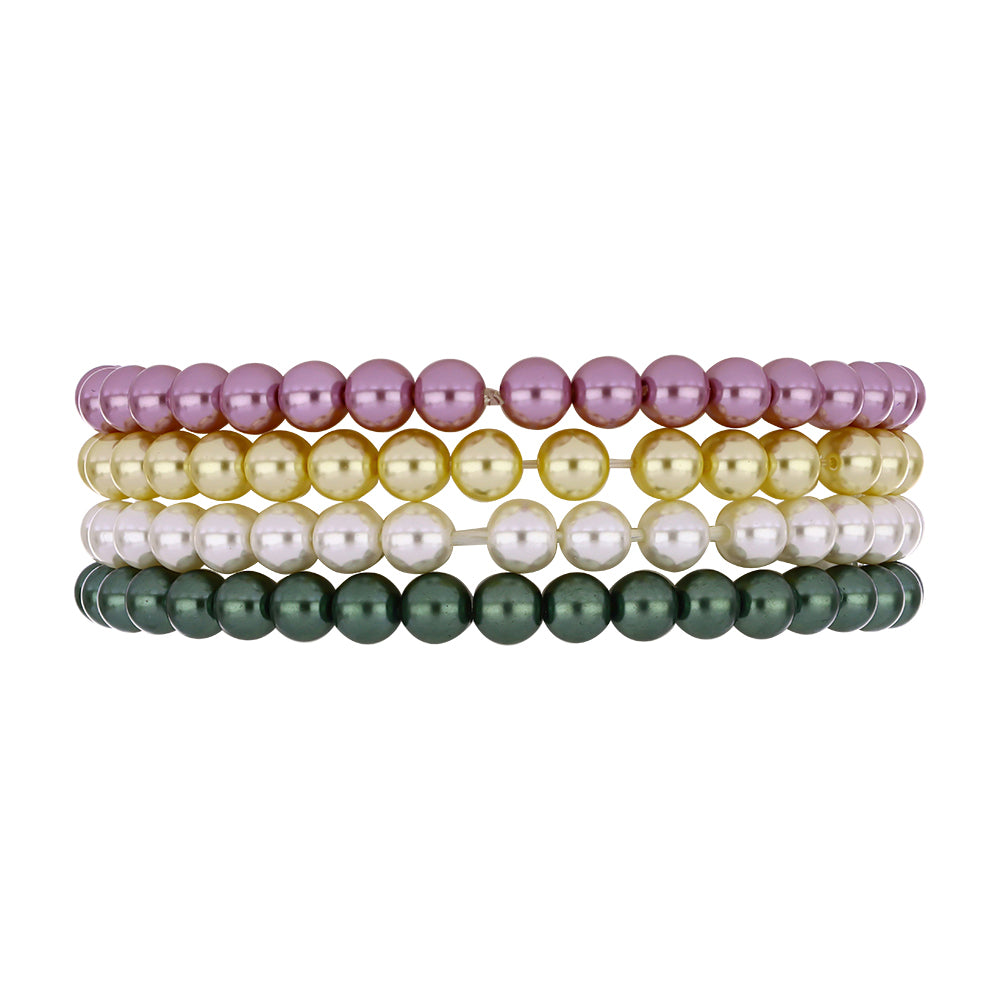 Conjunto Pepita con Perla blanca de agua dulce y Perla Melocotón de Agua Dulce ( Pulsera ) 1 
