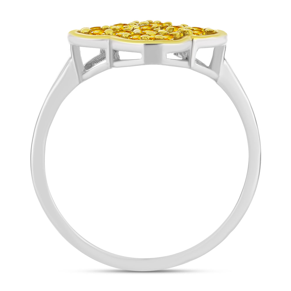 Anillo de Plata con Citrino de los Montes Urales 2 