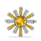 Anillo de Plata con Citrino de los Montes Urales