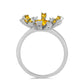 Anillo de Plata con Citrino de los Montes Urales