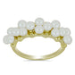 Anillo de Plata Bañada en Oro con Perla blanca de agua dulce