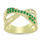 Anillo de Plata Bañada en Oro con Esmeralda de Zambia