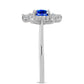 Anillo de Plata con Zafiro Azul Australiano y Topacio Blanco