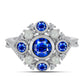 Anillo de Plata con Zafiro Azul Australiano y Perla de Agua Dulce