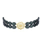 Pulsera de Plata Bañada en Oro con Perla de río Tahiti verde ilusión