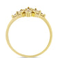 Anillo de Plata Bañada en Oro con Diamante Cognac