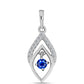 Colgante de Plata con Zafiro Azul Australiano y Topacio Blanco