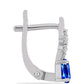 Pendientes de Plata con Zafiro Azul Australiano y Topacio Blanco