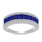 Anillo de Plata con Zafiro Azul Australiano y Topacio Blanco