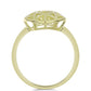 Anillo de Plata Bañada en Oro con Diamante Cognac