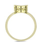 Anillo de Plata Bañada en Oro con Diamante Cognac