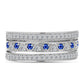 Anillo de Plata con Zafiro Azul Australiano y Topacio Blanco