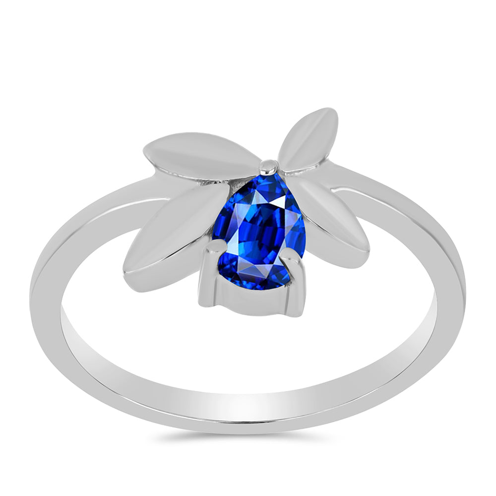 Anillo de Plata con Zafiro Azul Australiano 3 