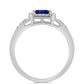 Anillo de Plata con Zafiro Azul Australiano y Topacio Blanco