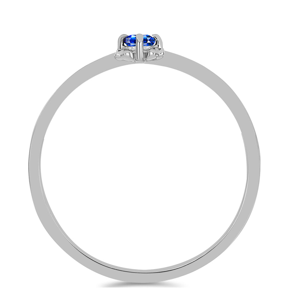 Anillo de Plata con Zafiro Azul Australiano 2 