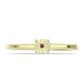 Anillo de Plata Bañada en Oro con Diamante Cognac