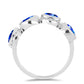 Anillo de Plata con Zafiro Azul Australiano y Topacio Blanco