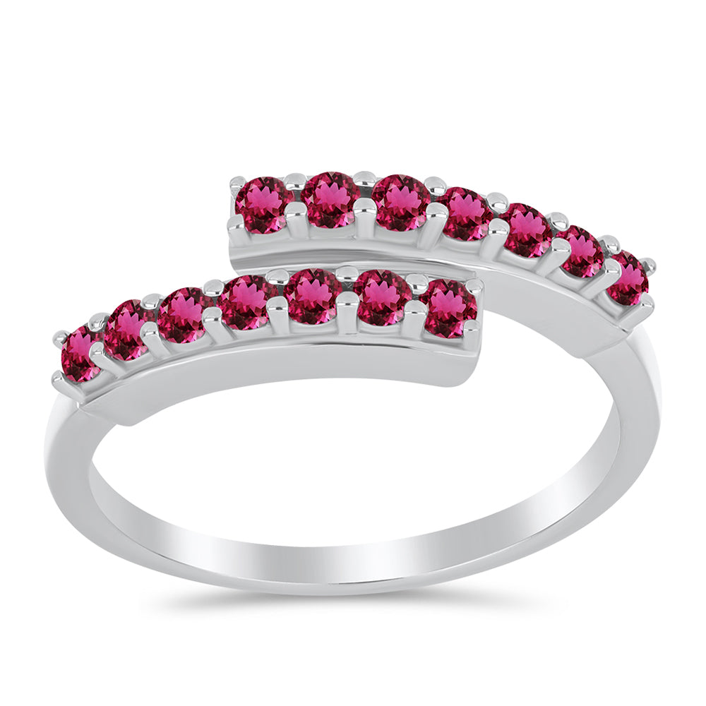 Anillo de Plata con Rubelita de Cruzeiro