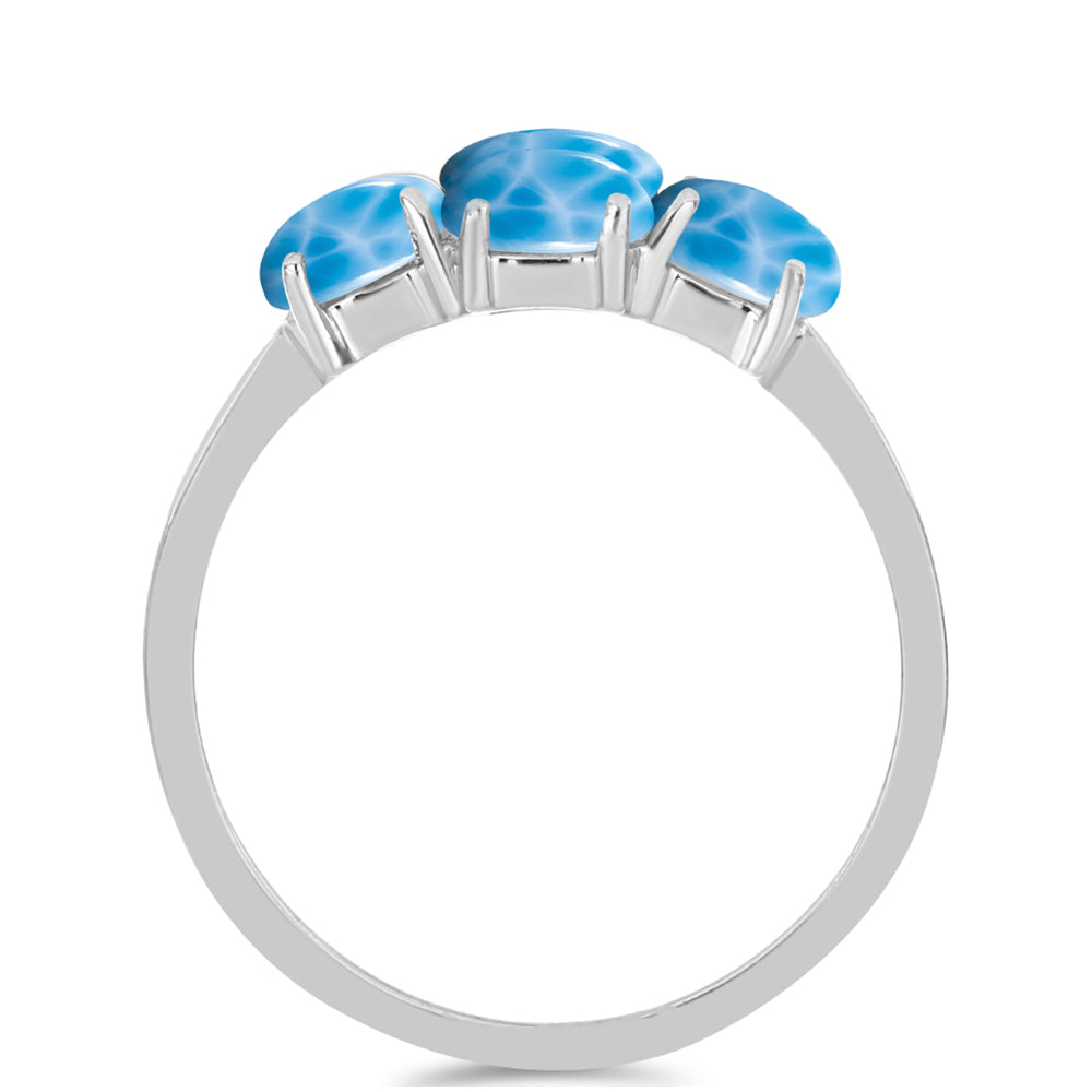 Anillo de Plata con Larimar de Barahona 2 