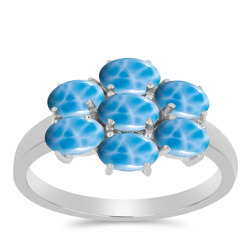 Anillo de Plata con Larimar de Barahona 3 