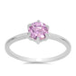 Anillo de Plata con Kunzita de Pala