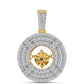 Colgante de Plata Bañada en Oro con Diamante Cognac y Topacio Blanco