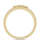 Anillo de Plata Bañada en Oro con Diamante Cognac y Topacio Blanco