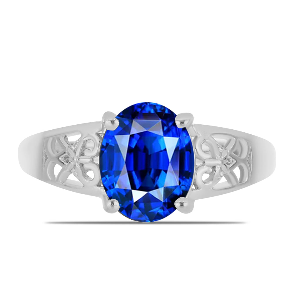 Anillo de Plata con Zafiro Azul Australiano 1 