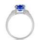 Anillo de Plata con Zafiro Azul Australiano