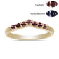 Anillo de Plata Bañada en Oro con Granate Multicolor de Tsivory