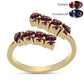 Anillo de Plata Bañada en Oro con Granate Multicolor de Tsivory
