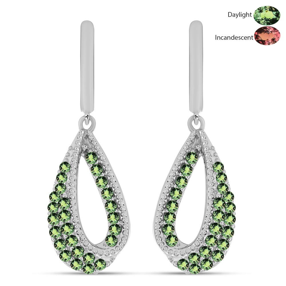 Pendientes de Plata con Alejandrita natural 1 
