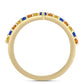 Anillo de Plata Bañada en Oro con Zafiro Arco Iris