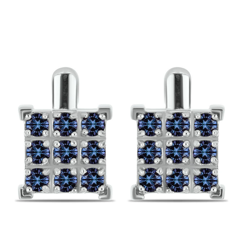 Pendientes de Plata con Moisanita "Púrpura Imperial"