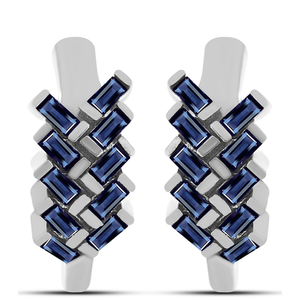 Pendientes de Plata con Moisanita "Púrpura Imperial"