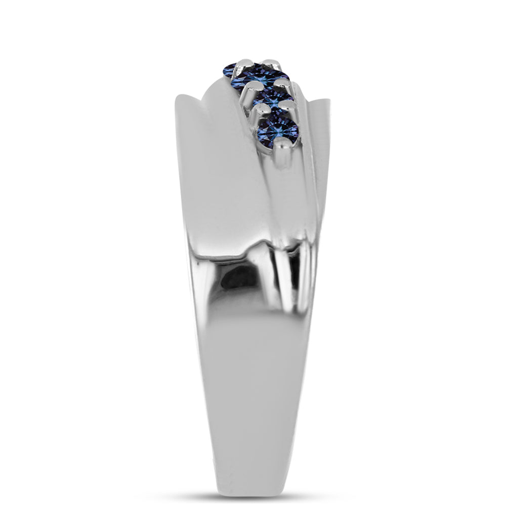 Anillo de Plata con Moisanita "Púrpura Imperial" 4 