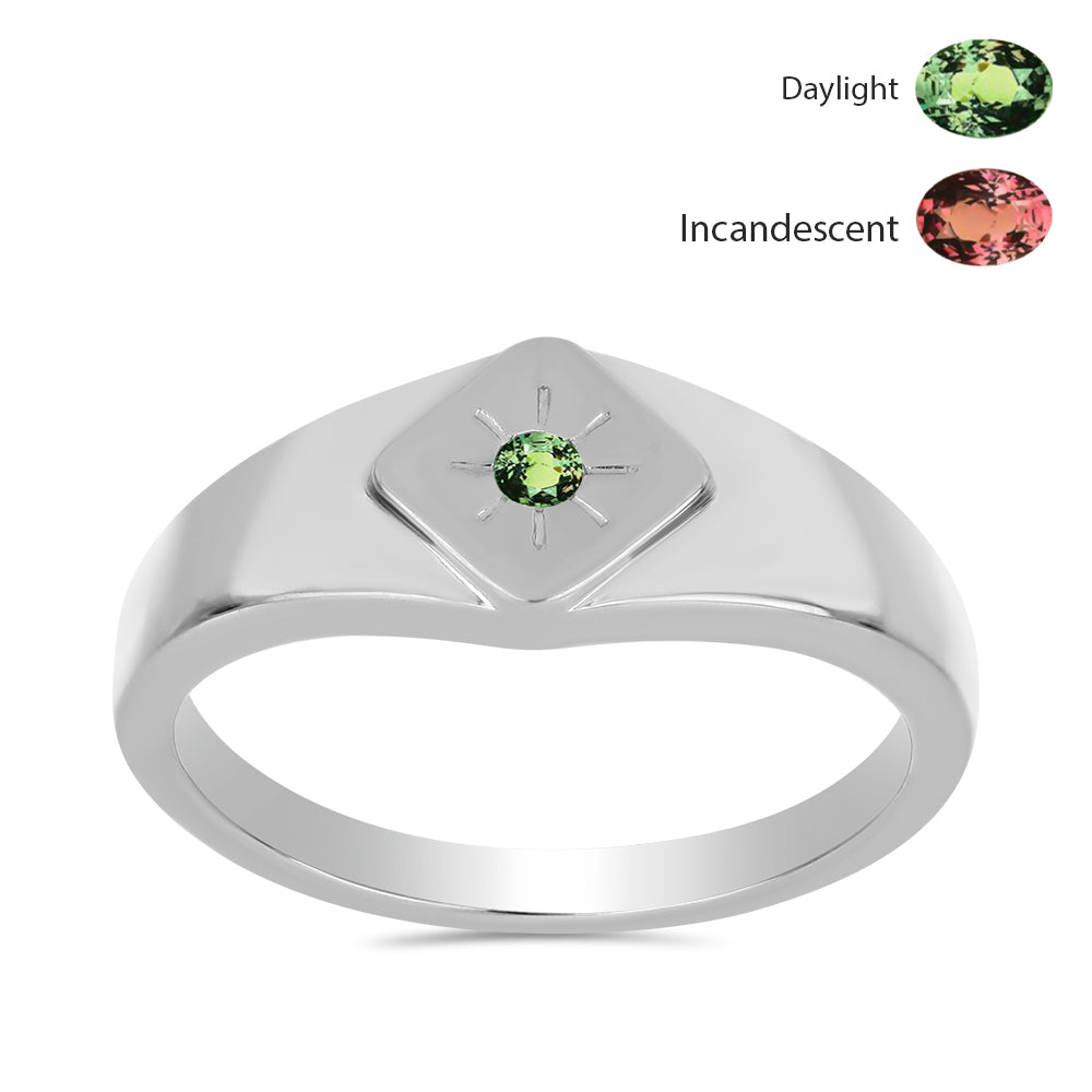 Anillo de Plata con Alejandrita natural 1 