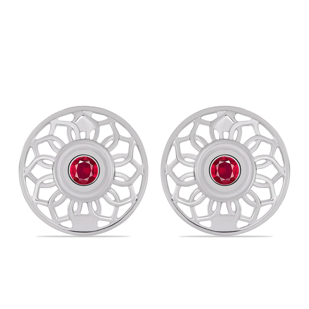 Pendientes de Plata con Rubí de Madagascar 1 