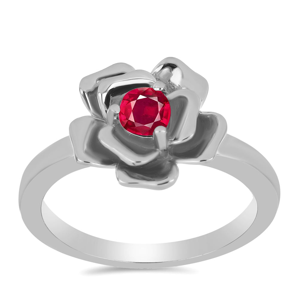 Anillo de Plata con Rubí de Madagascar
