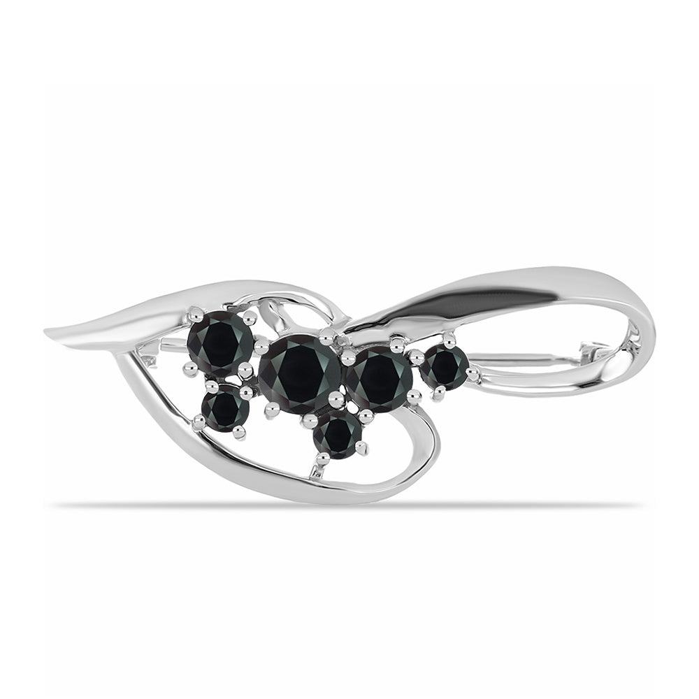 Broche de Plata con Obsidiana