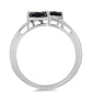 Anillo de Plata con Obsidiana y Topacio Blanco