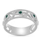 Anillo de Plata con Moissanita azul mar verdosa
