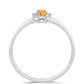 Anillo de Plata con Zafiro Padparadscha y Topacio Blanco