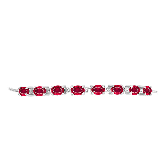 Pulsera de Plata con Rubí de Madagascar
