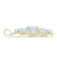 Colgante de Plata Bañada en Oro con Piedra Lunar Arco Iris